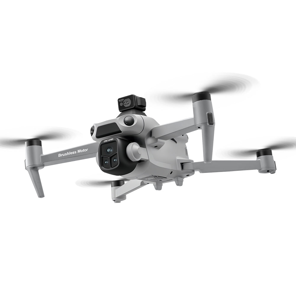 Bottom view of V918 MAX drone showing optical flow lens
